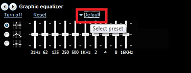 Sample Options for Equalizer